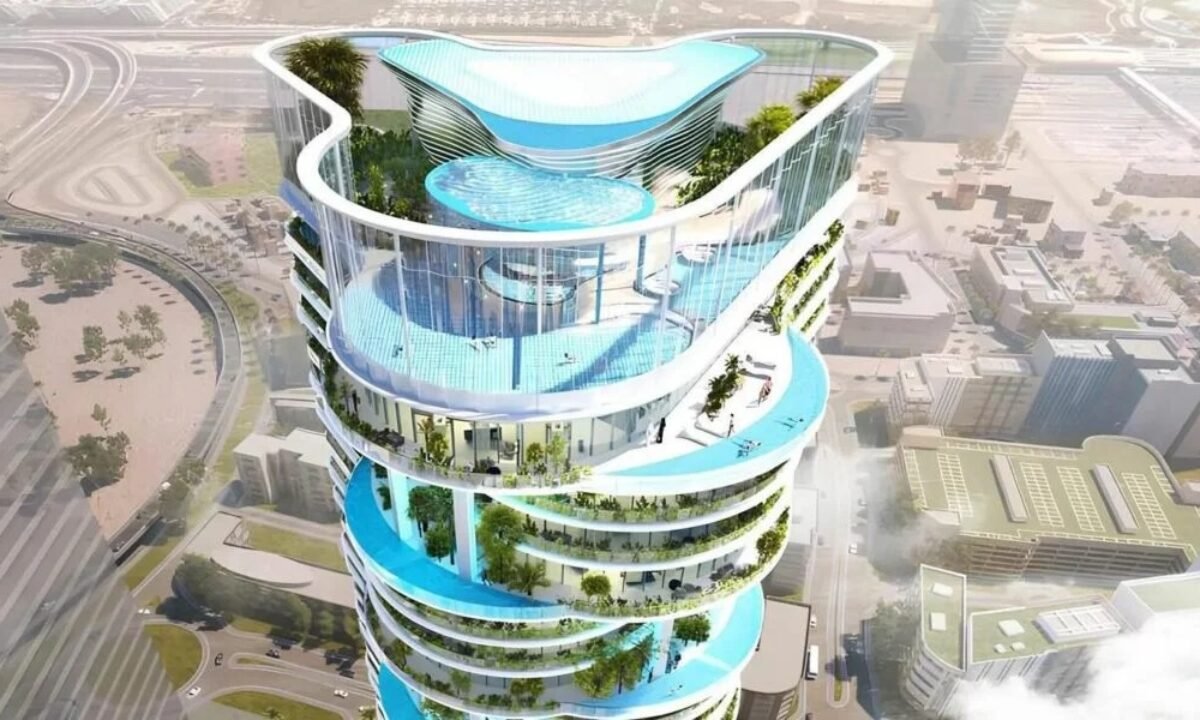 Dubai Skyscraper with Private Pools